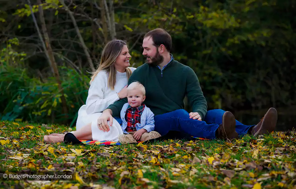 Family in a park